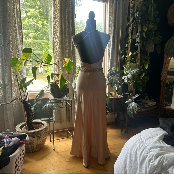 Champagne Satin Slip Dress, Zara, Size Small NWOT - Picture 3 of 4